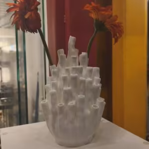 Vase Corail – Scupture florale imprimée en 3D