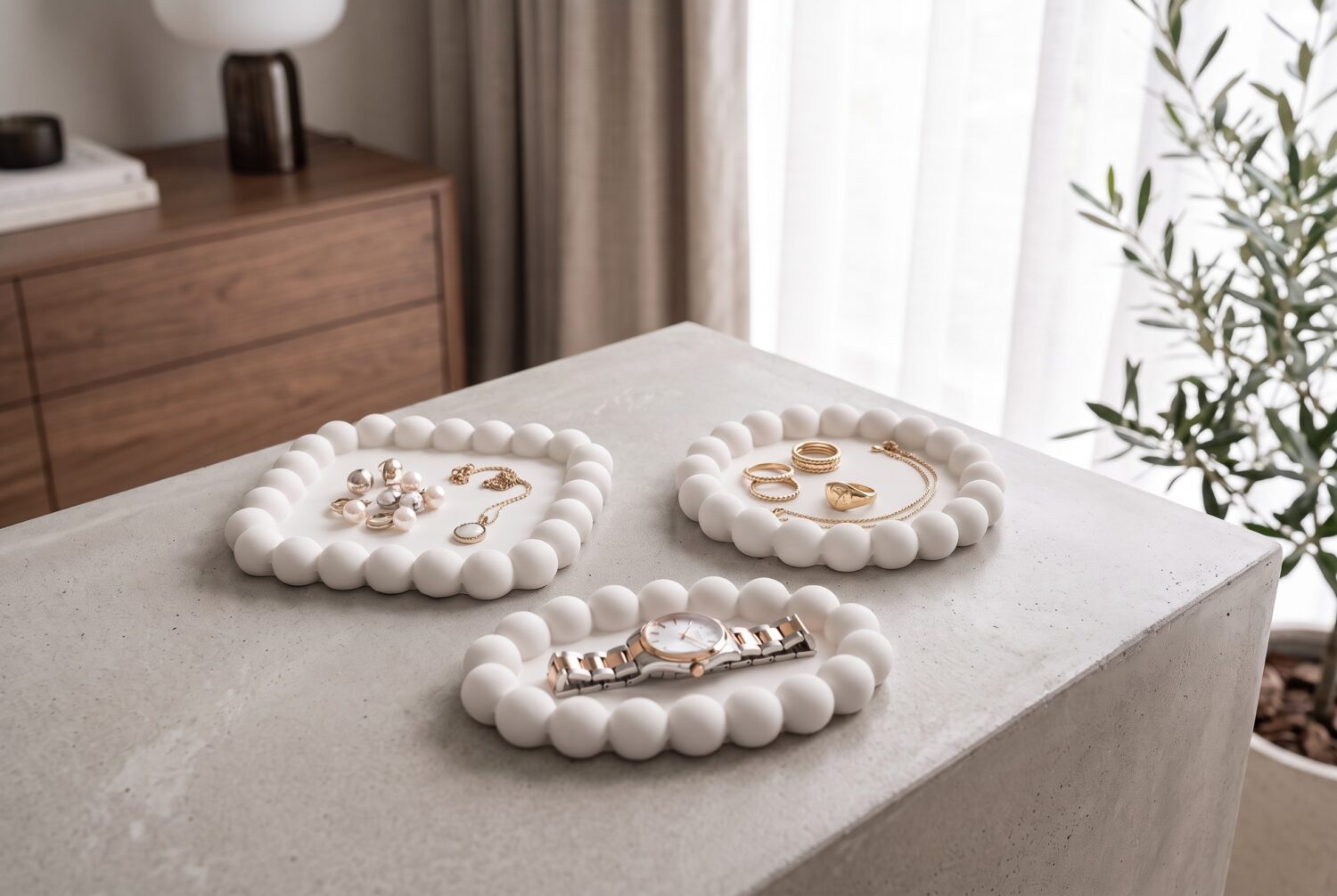 Trio de plateaux à bijoux « bulles » 1