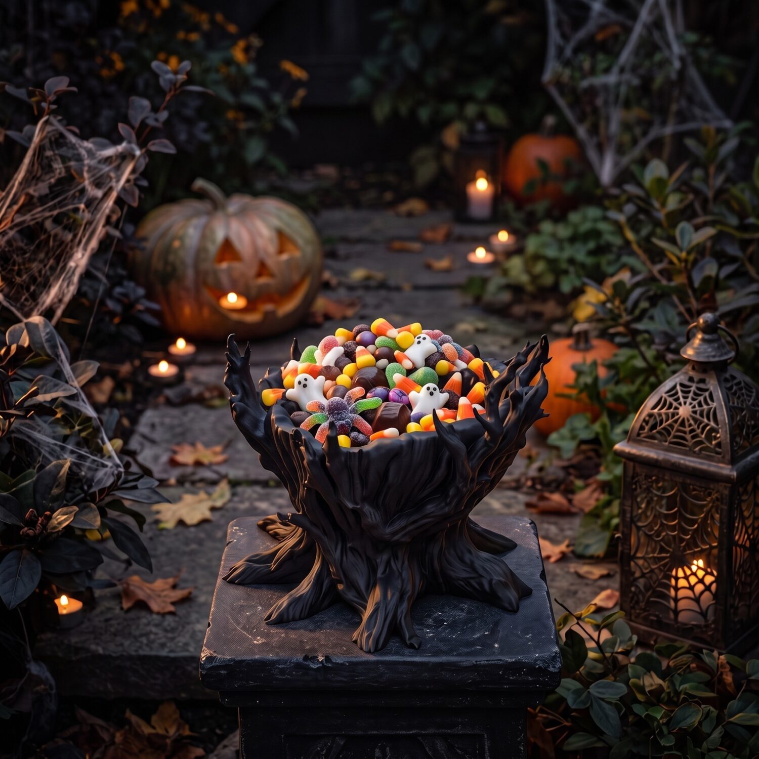 Coupelle à bonbons arbre hanté 4