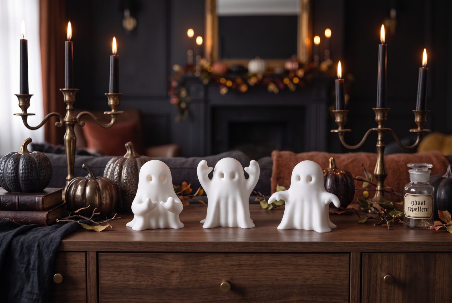 Trio de petits fantômes d'Halloween 1