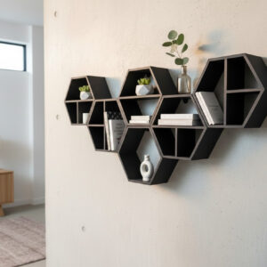 Étagères hexagonales modulables