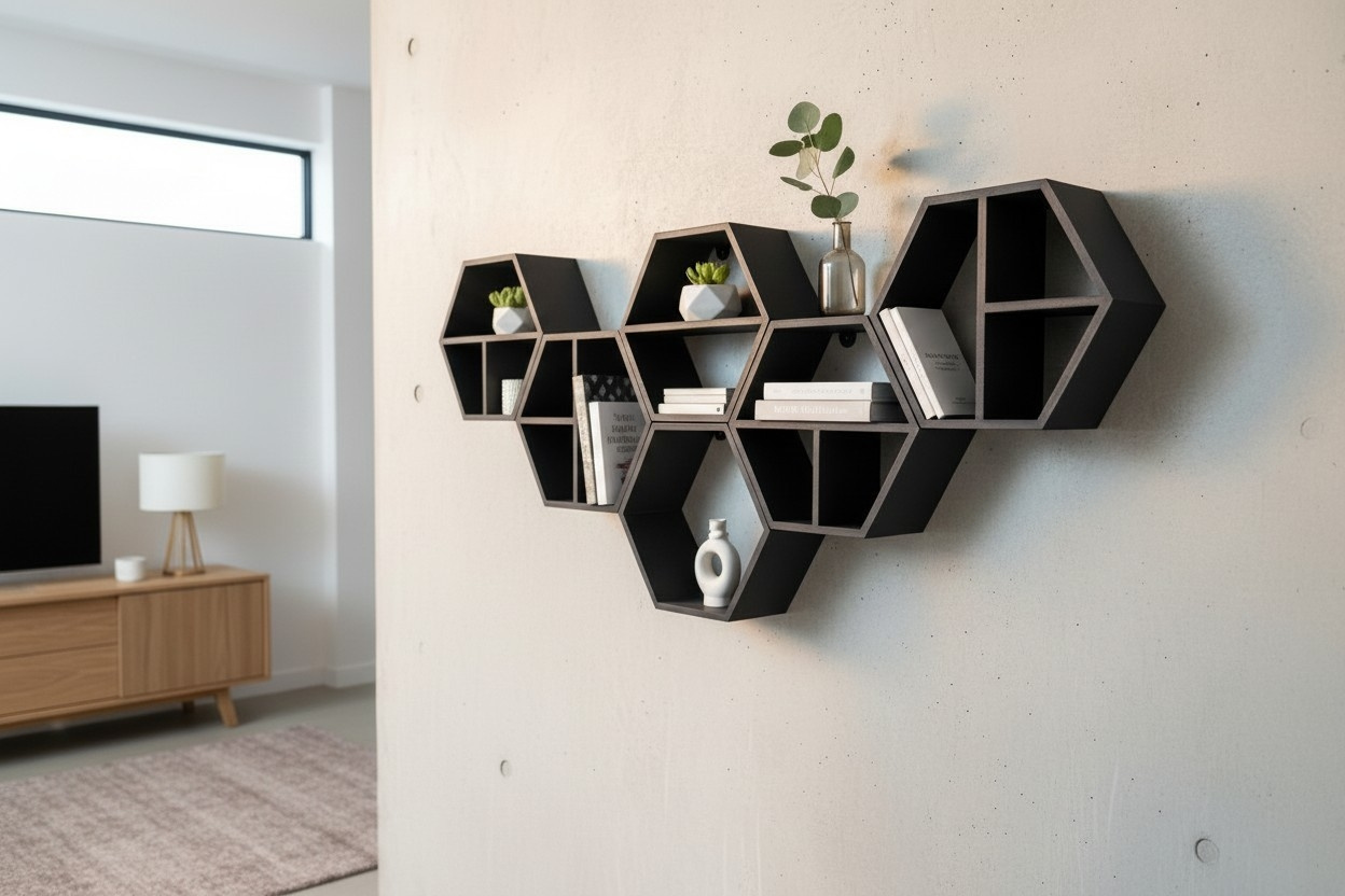 Étagères hexagonales modulables 1