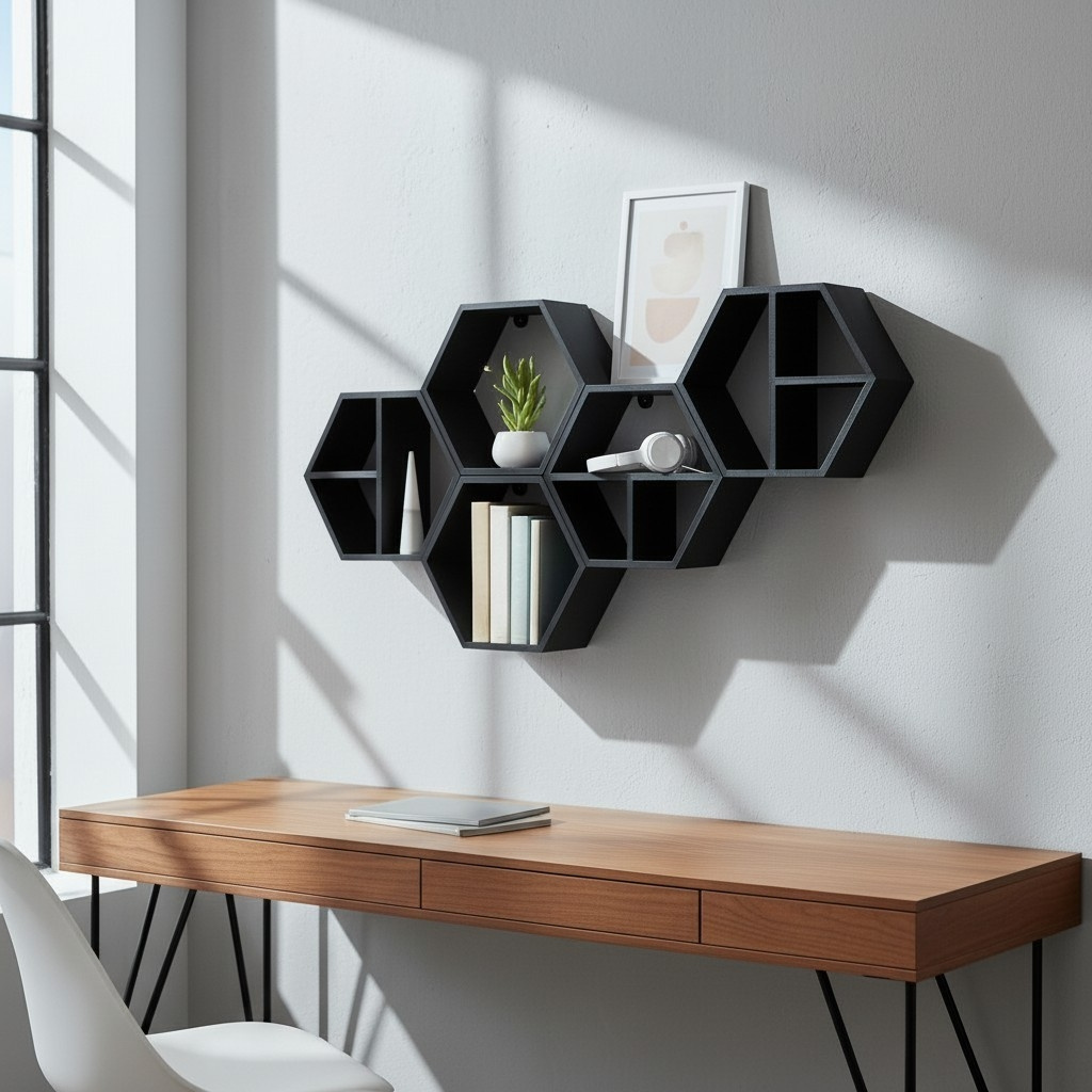 Étagères hexagonales modulables 2