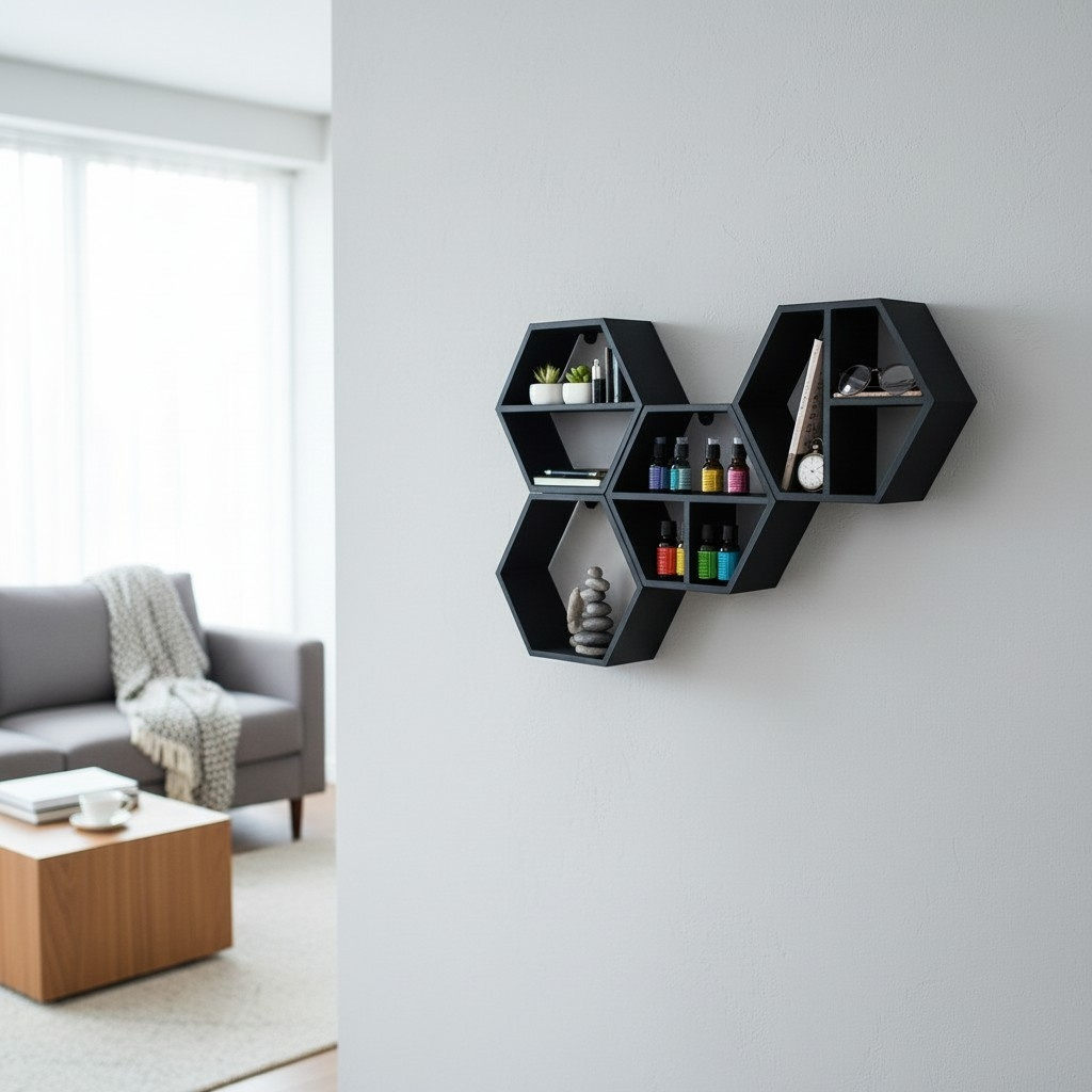 Étagères hexagonales modulables 3