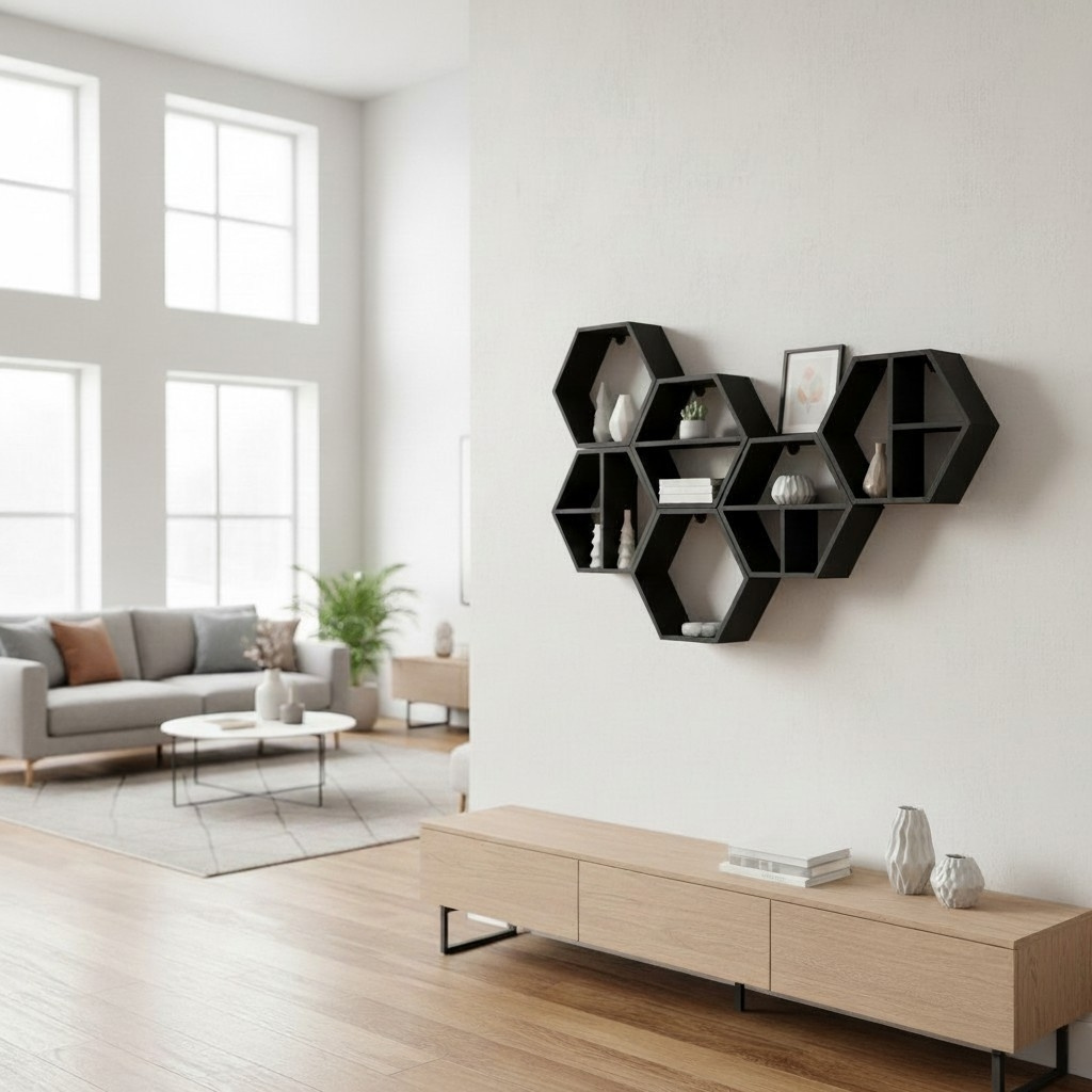 Étagères hexagonales modulables 4