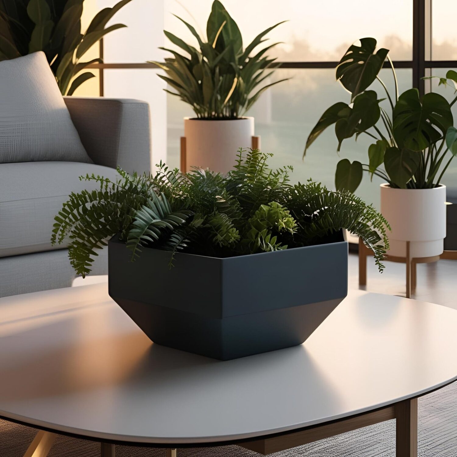 Jardinière hexagonale moderne 2