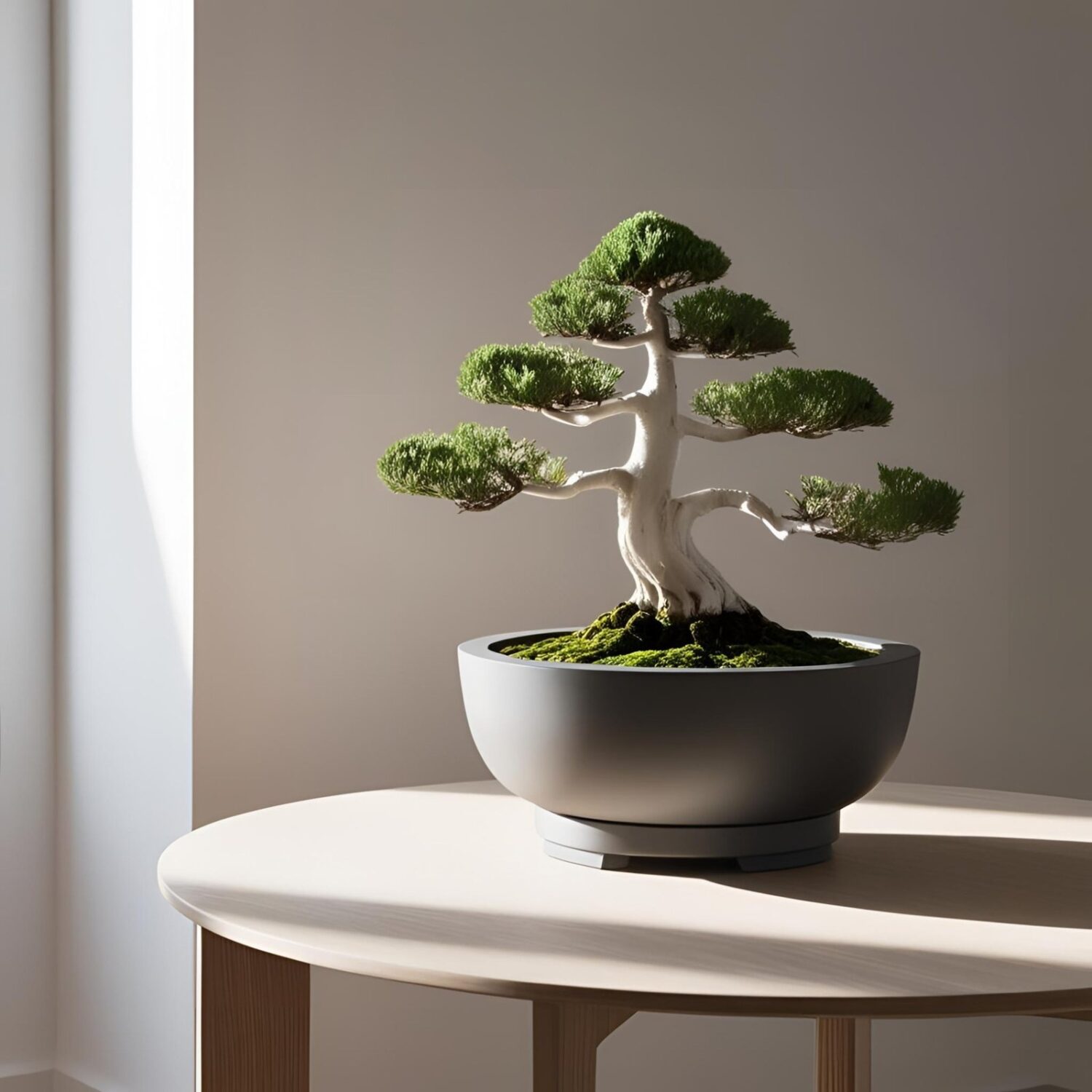 Pot à bonsaï minimaliste avec plateau récupérateur 3
