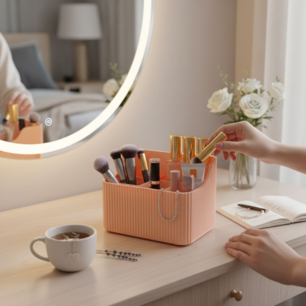 Organisateur de maquillage nervuré 1