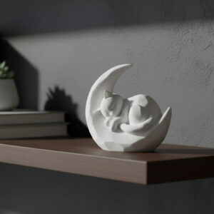 Sculpture n°55 — Chaton endormi sur la lune