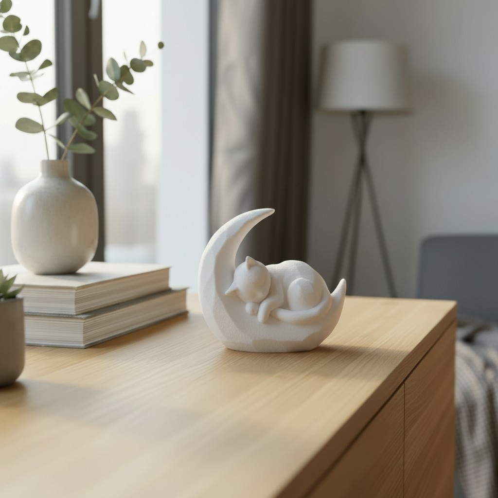 Sculpture n°55 — Chaton endormi sur la lune 4