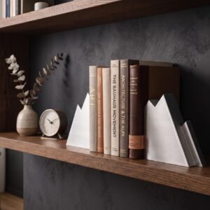 Duo de serre-livres montagne