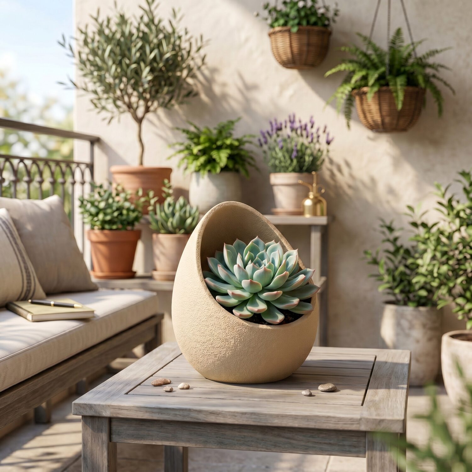 Cache-pot "Nid" pour succulentes 2