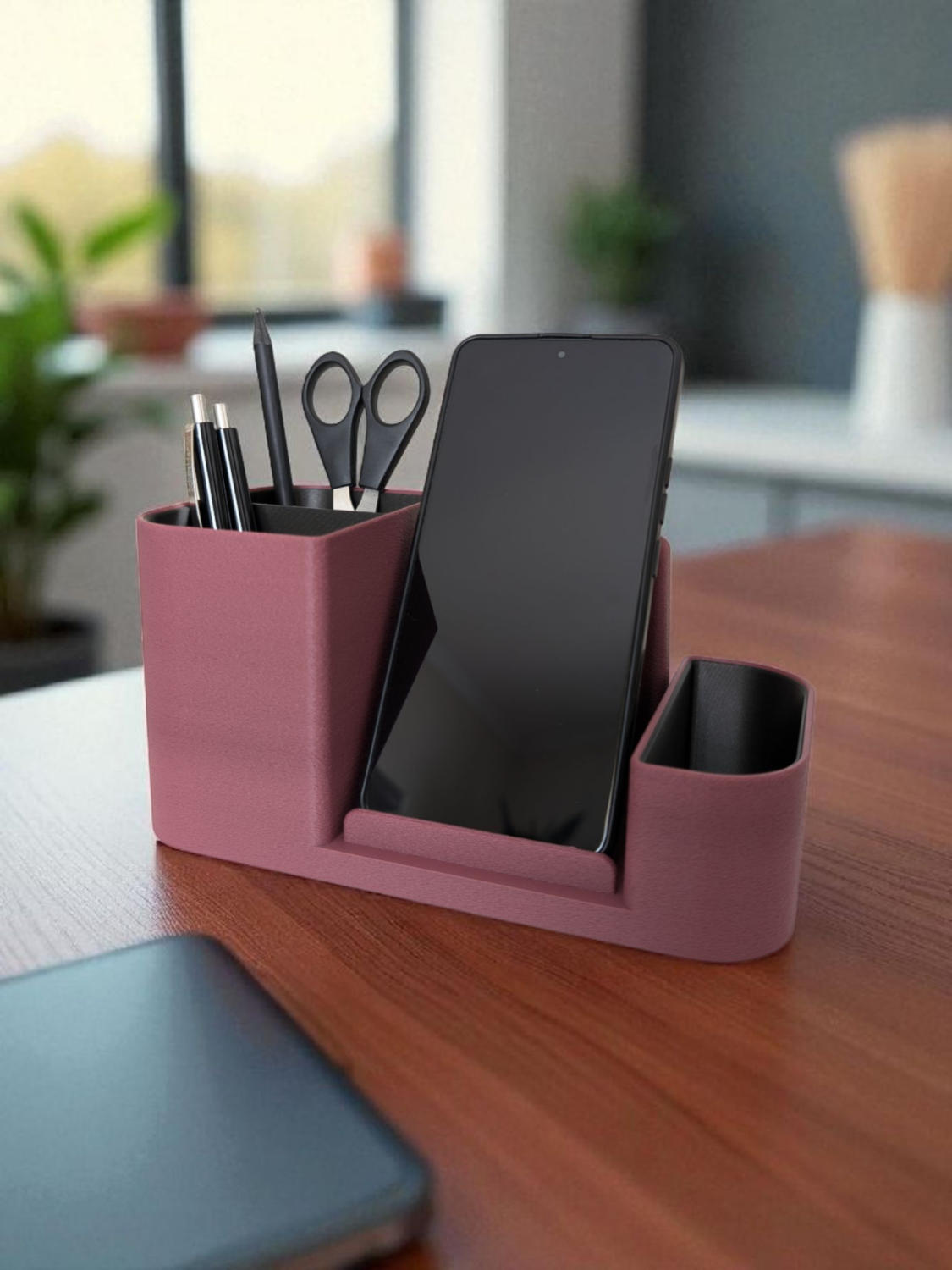 Organisateur de bureau avec support smartphone 1