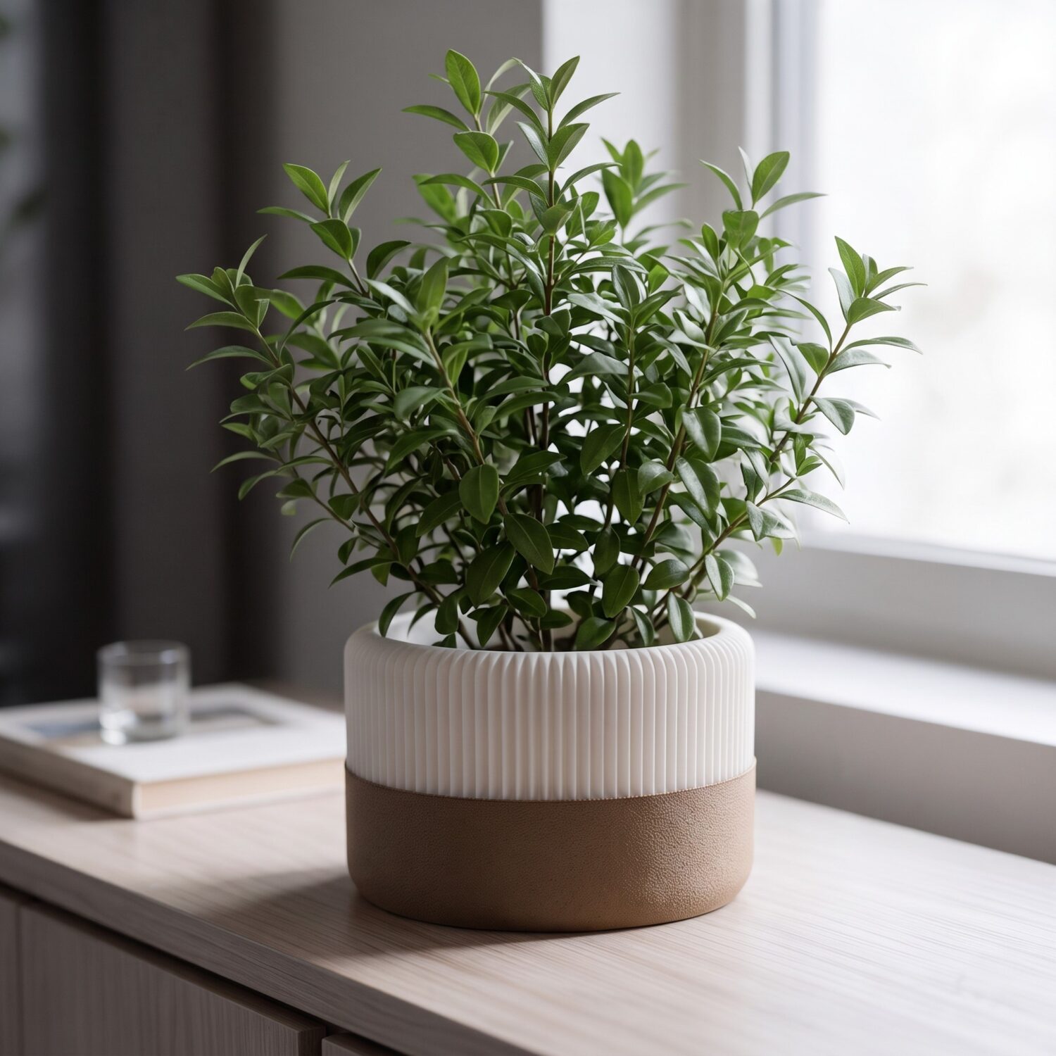 Jardinière moderne avec plateau récupérateur 2