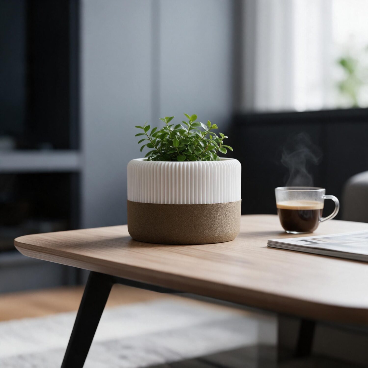 Jardinière moderne avec plateau récupérateur 3