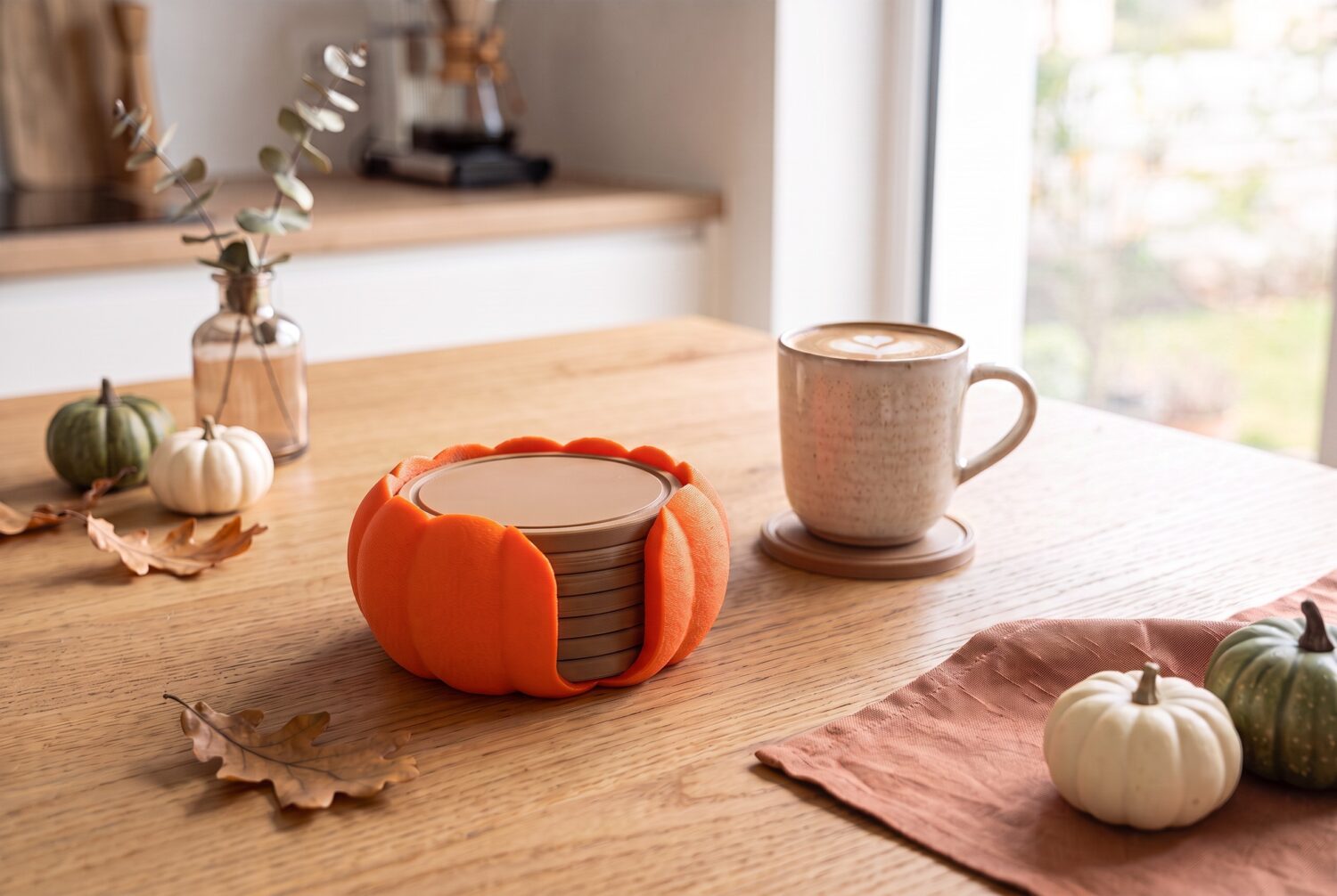 Set de sous-verres "Citrouille" personnalisables 1
