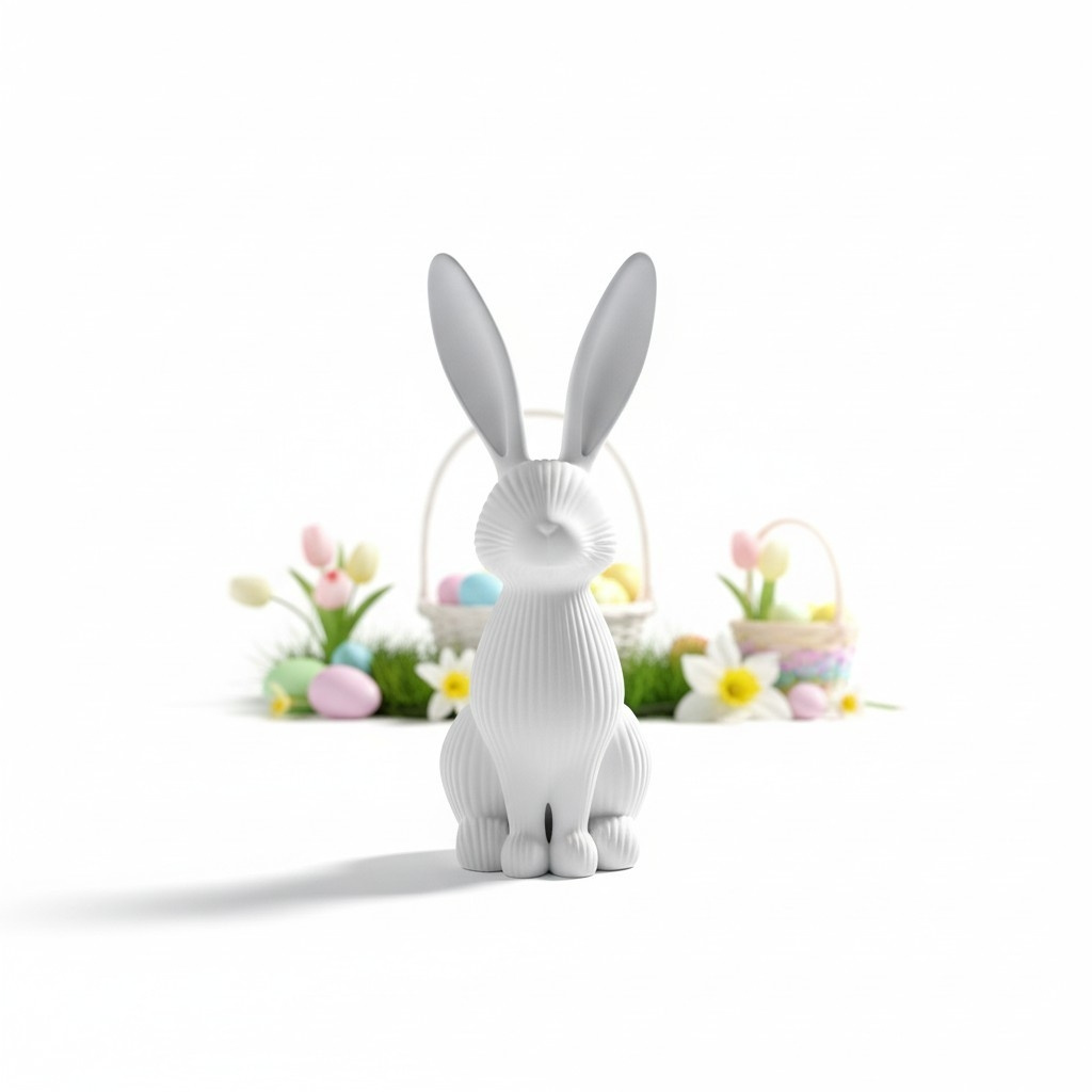 Lapin de Pâques nervuré moderne 3