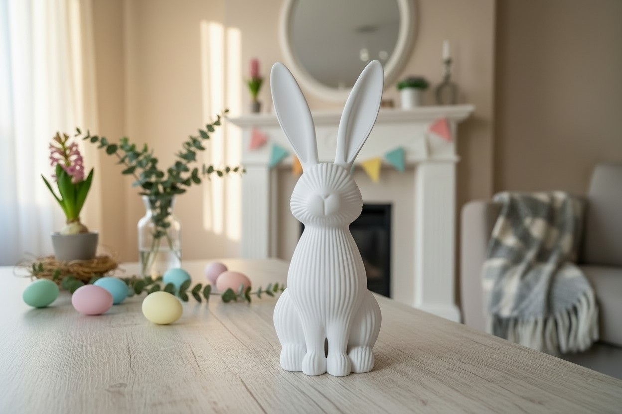 Lapin de Pâques nervuré moderne 1