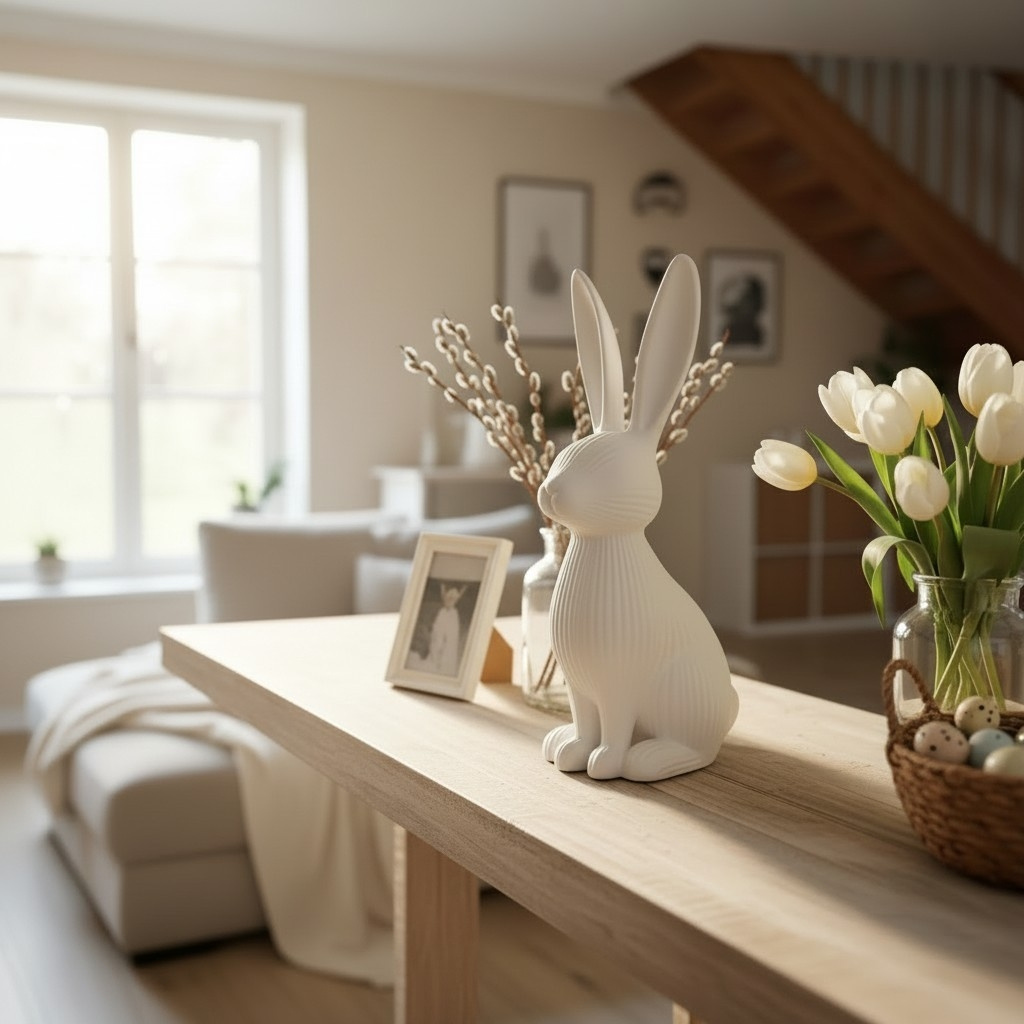 Lapin de Pâques nervuré moderne 4
