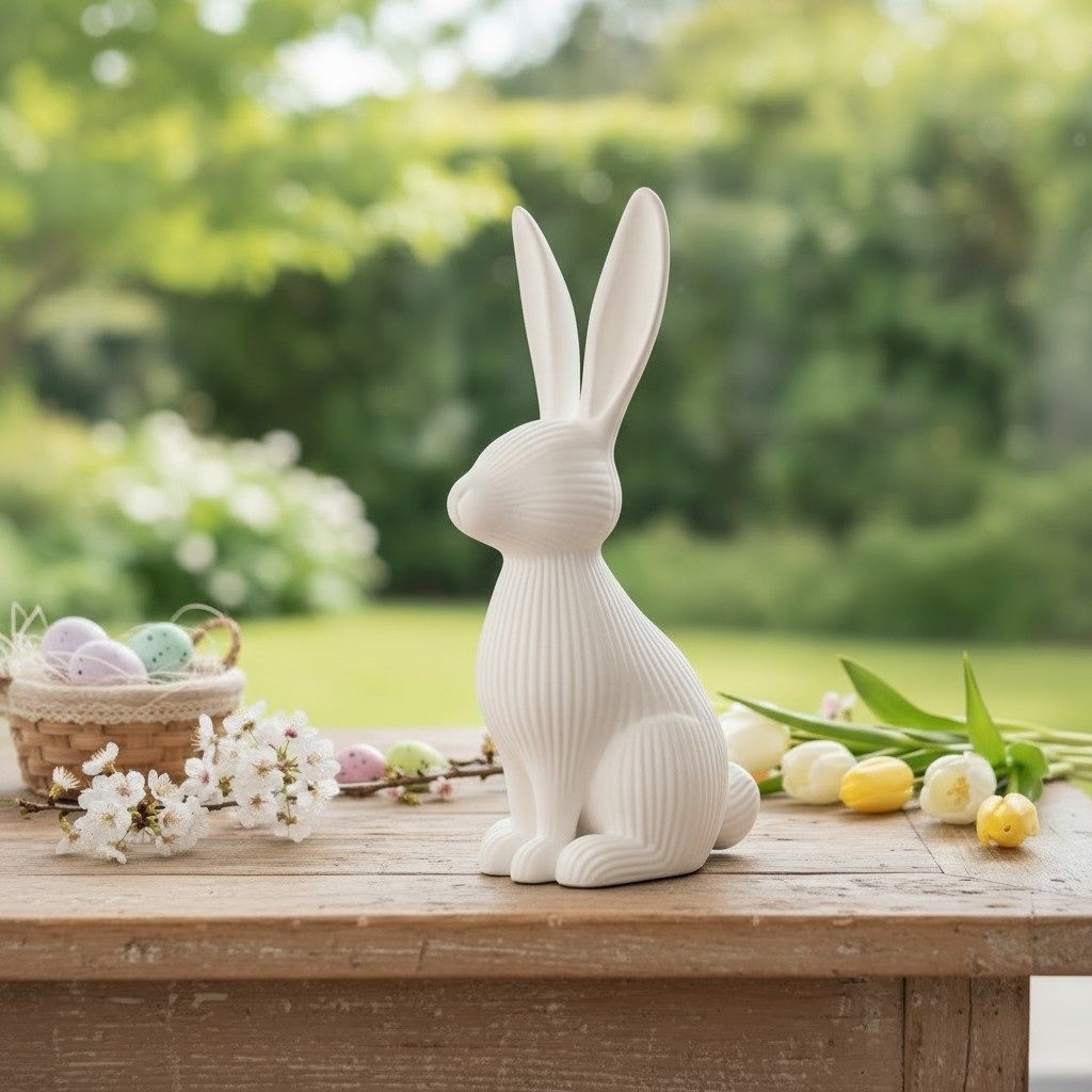 Lapin de Pâques nervuré moderne 2