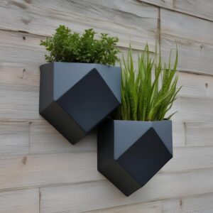 Jardinière murale low poly