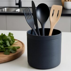 Pot à ustensiles de cuisine nervuré