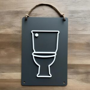 Pancarte de toilettes design