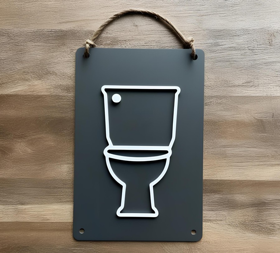 Pancarte de toilettes design 1