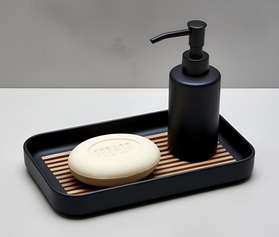 Porte-savon à grille intégrée 1