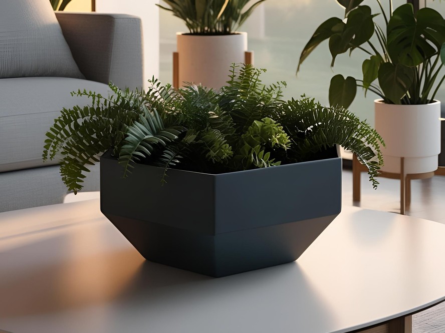 Jardinière hexagonale moderne 1