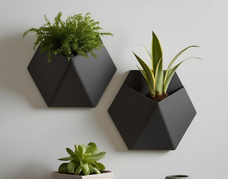 Pot de fleurs mural minimaliste "Stealth" 1