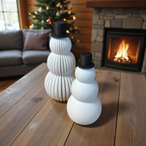 Duo de bonhommes de neige minimalistes