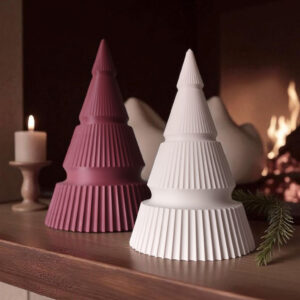 Duo de sapins de Noël côtelés