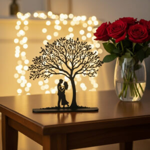 Silhouette « Couple sous l’arbre » – Déco Saint-Valentin