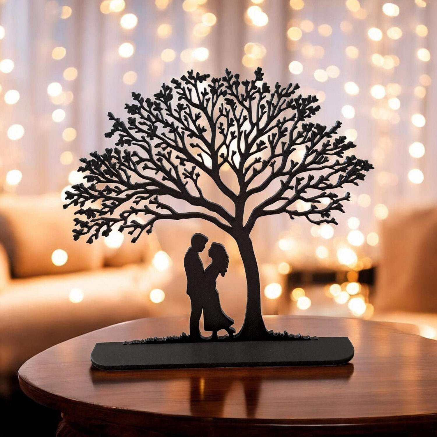 Silhouette « Couple sous l'arbre » – Déco Saint-Valentin 3