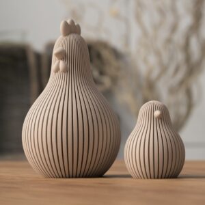 Poule et poussin de Pâques